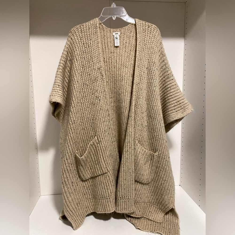 Aerie Chunky Knit Cape Sweater